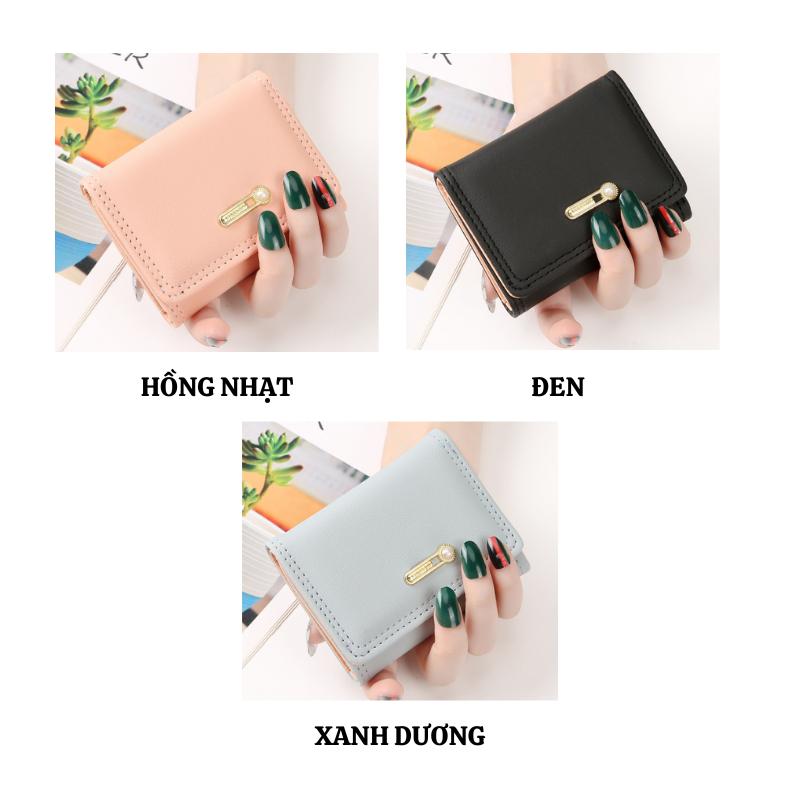 Ví nữ mini bỏ túi cute nhỏ gọn đựng tiền nhiều ngăn giá rẻ thời trang Hàn Quốc cao cấp đẹp dễ thương LUKADO VN71