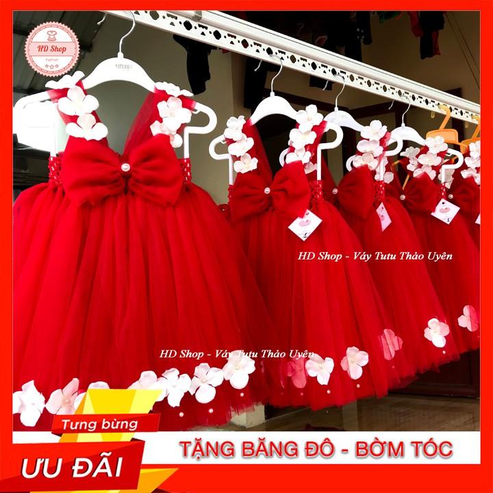 Váy Bé Gái Đầm Công Chúa Cho Bé Đính Hoa Tú Cầu