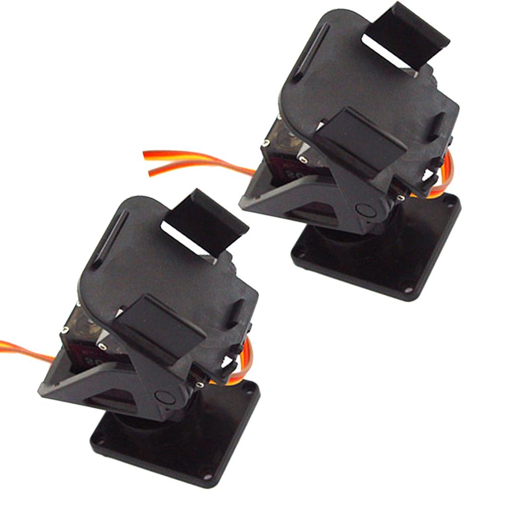 Nhựa Pan-Tilt Với Servo Gắn Máy Ảnh Nền Tảng Chảo Nghiêng Chống Rung Cho DIY Robot Trên Không 2 Gói (SG-90/MG-