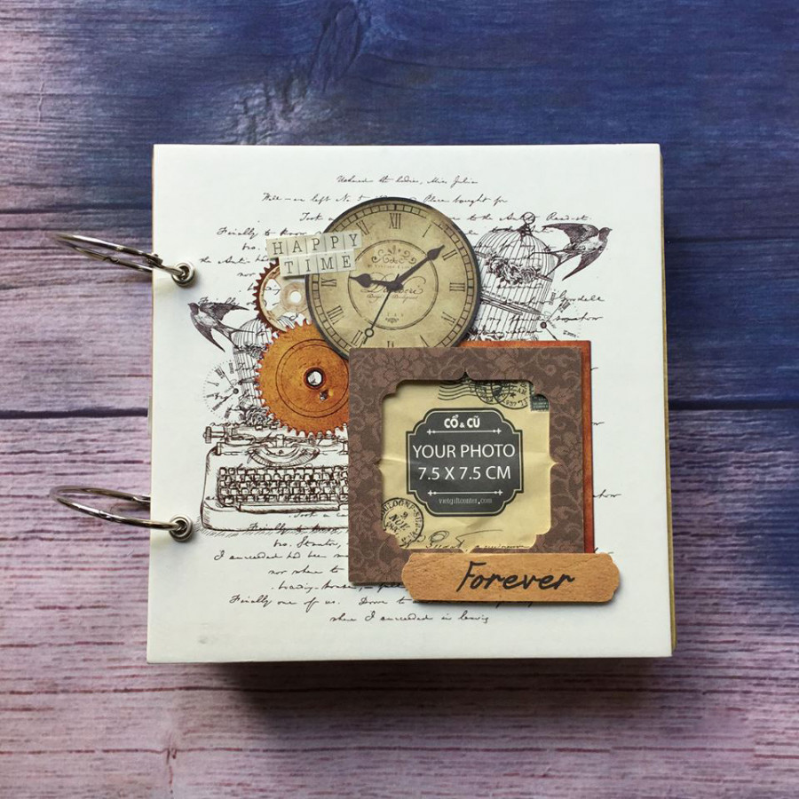 Scrapbook Handmade Retro Clock Cổ Điển