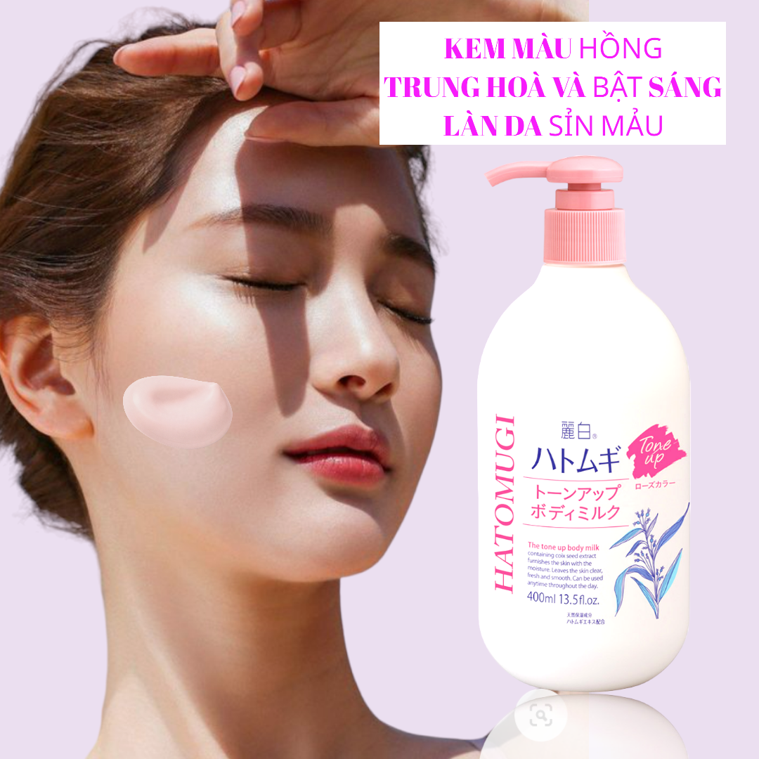 Sữa Dưỡng Thể Nâng Tone Dưỡng Trắng Da Hatomugi The Tone Up Body Milk 400mL