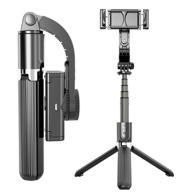 Gậy Chống Rung Gimbal Stabilizer L08 - Có 3 Chân Đỡ - Nút Bấm Bluetooh Hàng Cao Cấp - Hàng Nhập Khẩu