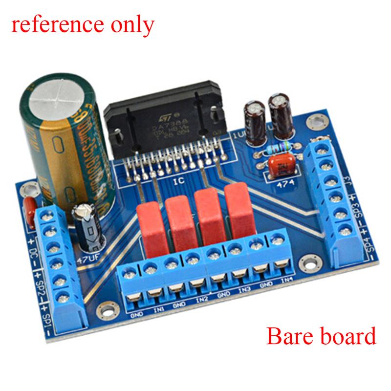 Bộ Khuếch Đại Công Suất TDA7388 4 Kênh 4X41W Âm Thanh DC 12V BTL PC Xe AMP PCB Bảng Trống