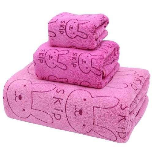 Set 3 Khăn Tắm Cotton Kiba Kiểu Thái Cỡ Lớn Siêu Mềm Mịn Thấm Hút Nước