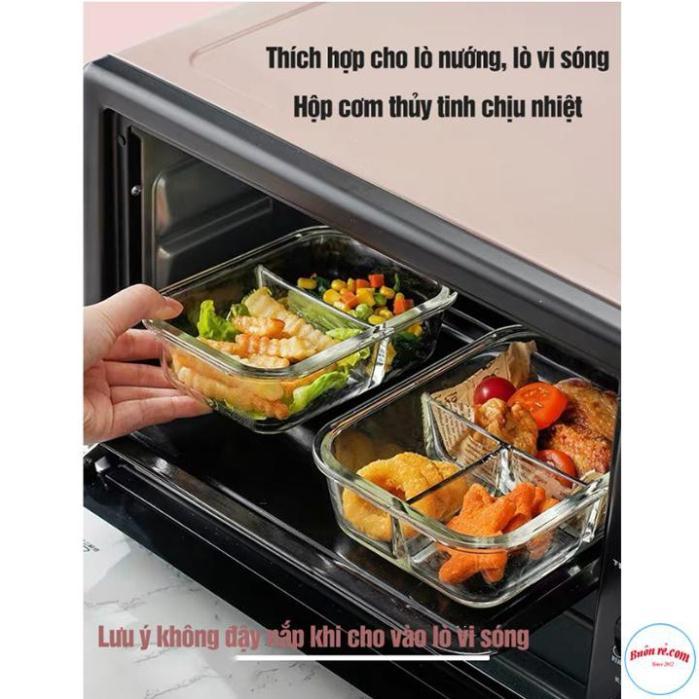 Hộp cơm thủy tinh 3 ngăn 1000ml tiện lợi 00873