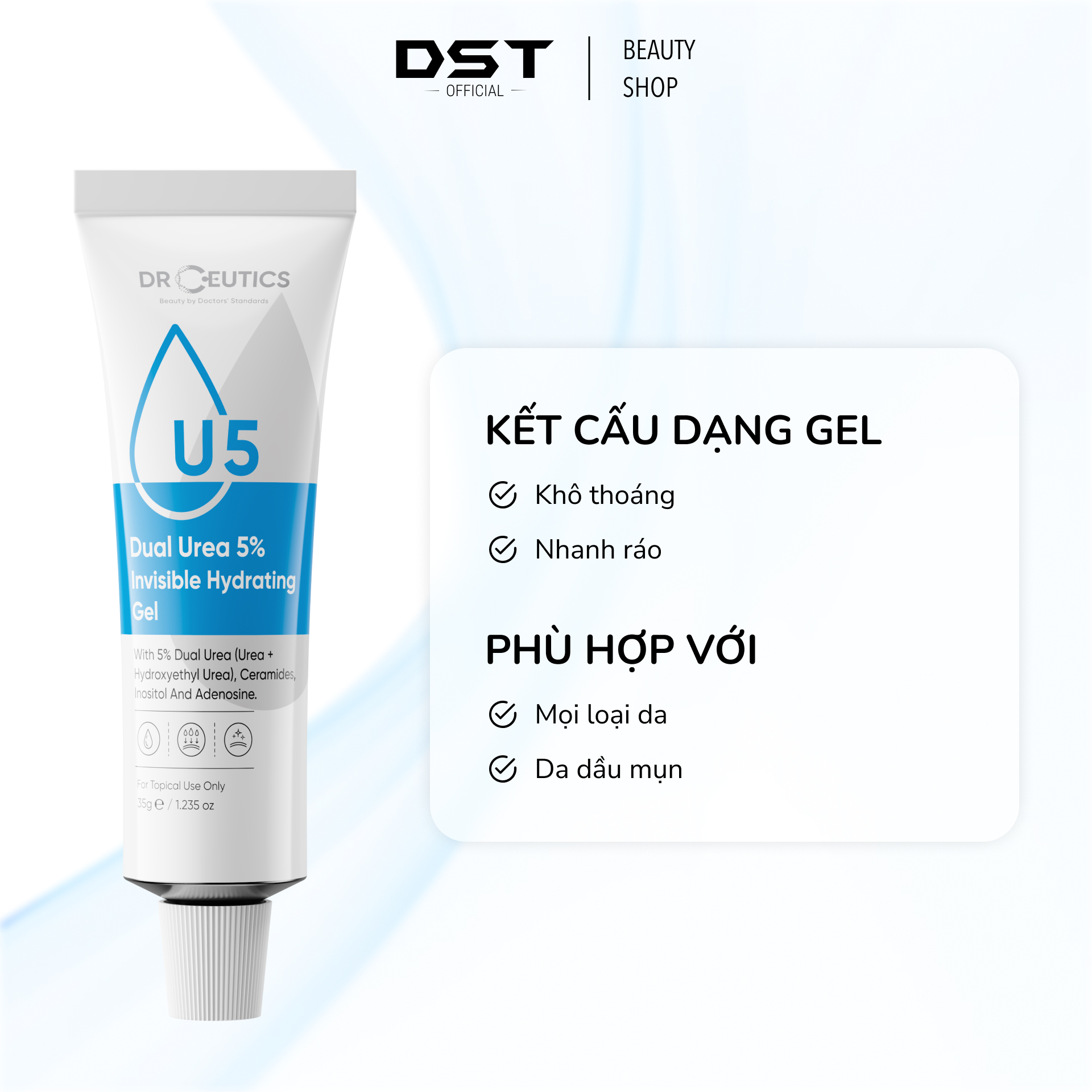 DRCEUTICS Dưỡng Ẩm Và Phục Hồi Da Dual Urea 5%, Dual Urea 10%, Dual Urea 15