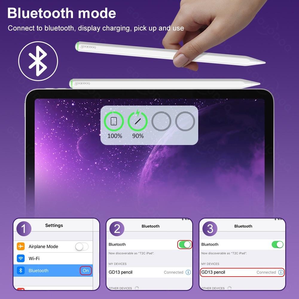 [HÀNG CHÍNH HÃNG GOOJODOQ] CD3262 - Bút cảm ứng GD13 Sạc Không Dây Màn Hình Cảm Ứng dành Cho &quot;Ipad Air 4 Air 5 Pro 11 Pro 12.9 Các dòng đời từ 2018 về sau