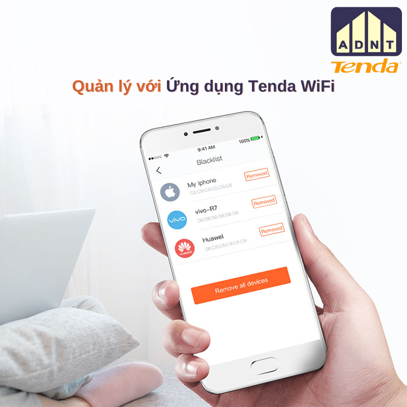 Hệ thống phát wifi chuẩn 1200 Mbps băng tần kép Wireless Router Nova MW3 Tenda hàng chính hãng