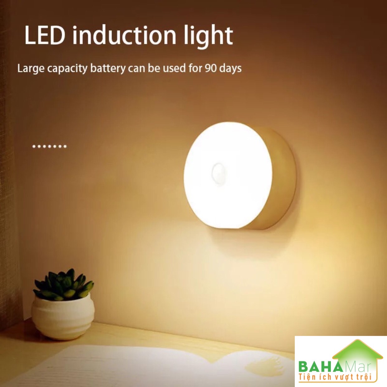 ĐÈN LED THÔNG MINH CẢM BIẾN HỒNG NGOẠI VỚI CHUYỂN ĐỘNG CƠ THỂ QUA ĐỂ BẬT SÁNG BAN ĐÊM BAHAMAR tự động bật sáng khi có chuyển động trong góc 120 đô