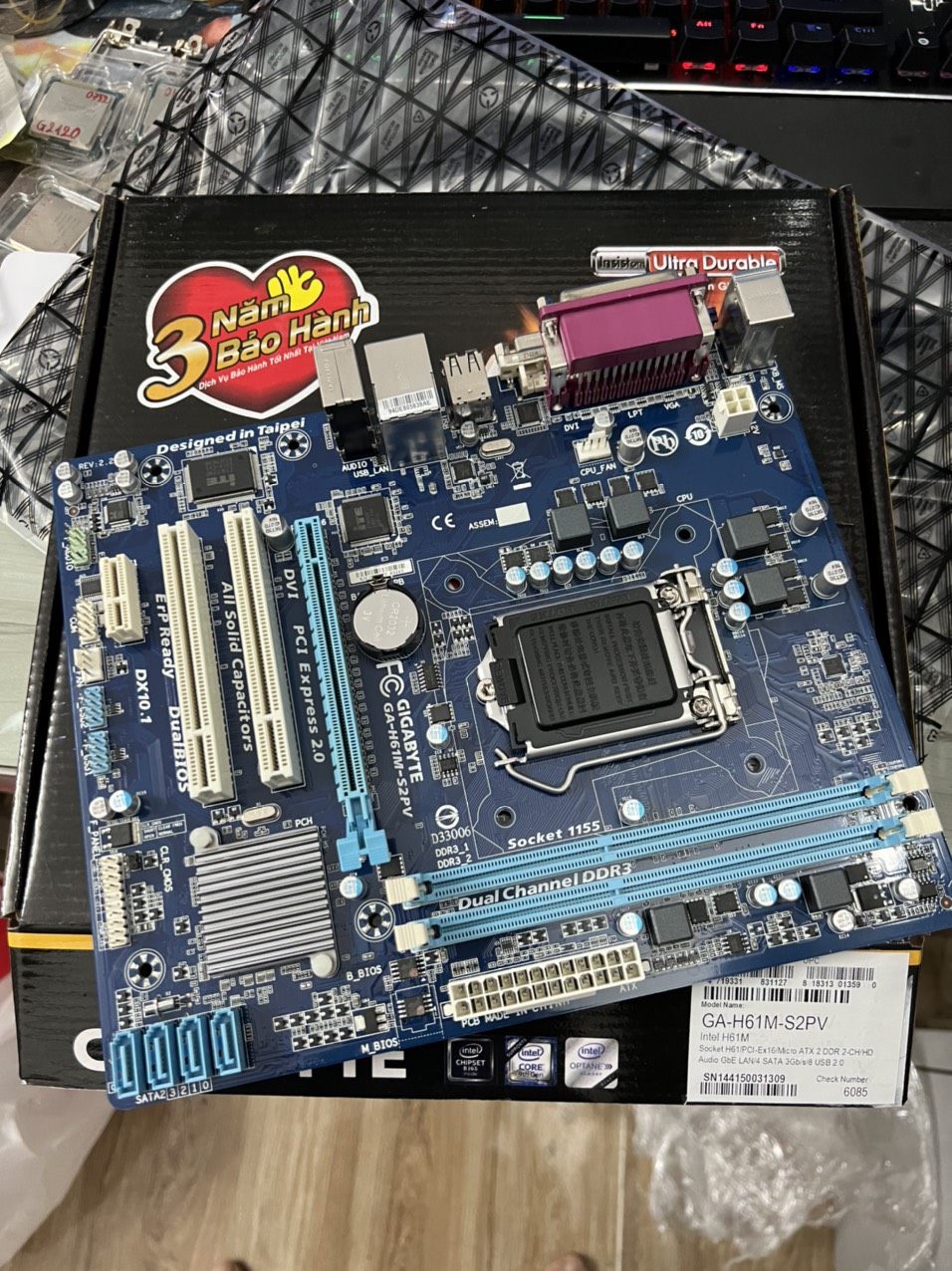 Bo Mạch Chủ (Mainboard) GIGABYTE H61M-S2PV - HÀNG CHÍNH HÃNG