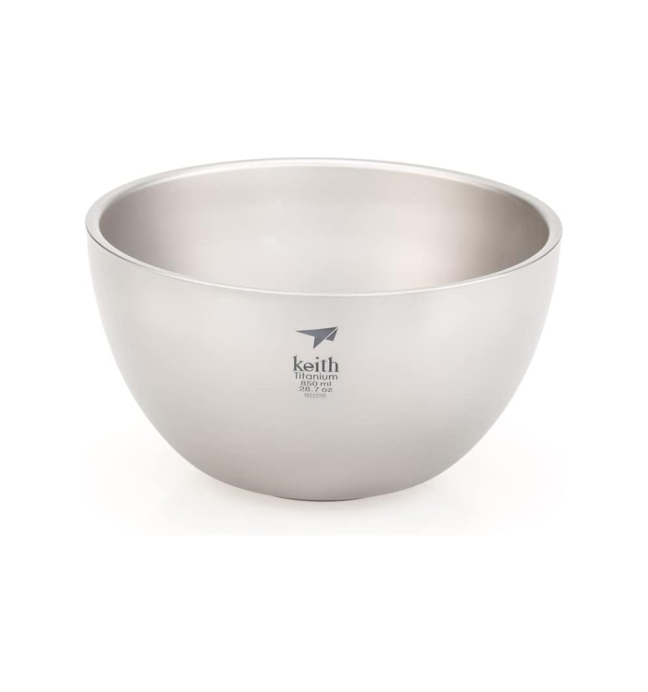 Tô chén ăn cách nhiệt 2 lớp Titanium Keith Ti5355 - 850ml