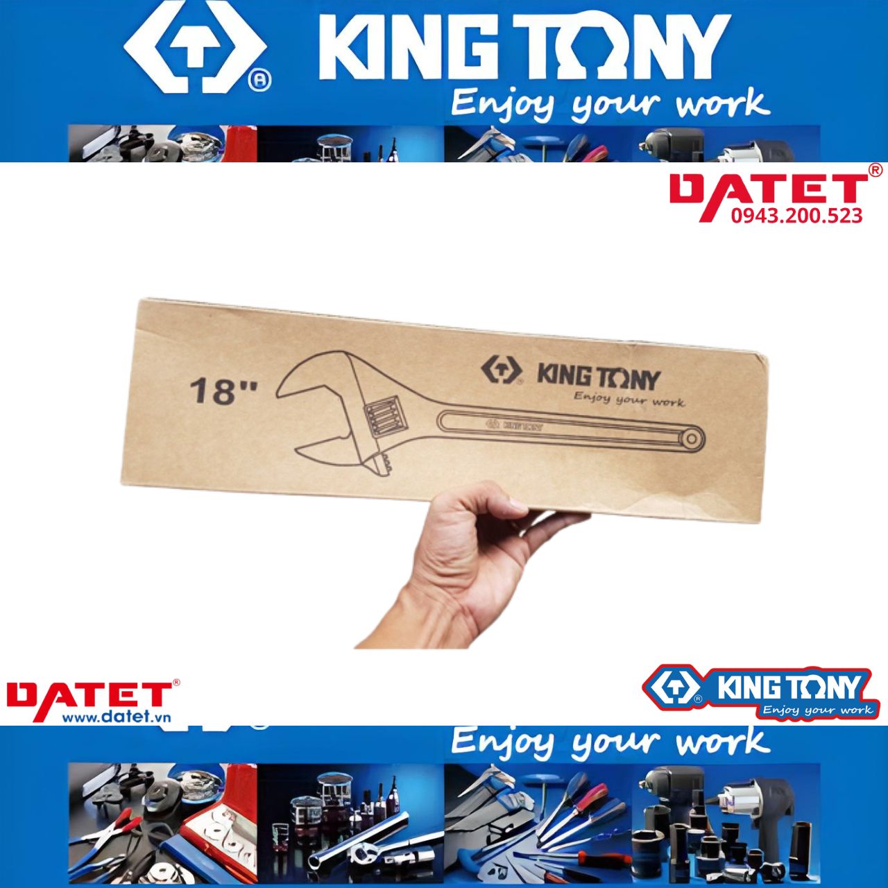 Mỏ lết 18&quot; Kingtony 3611-18HP (Bảo hành 12 tháng)