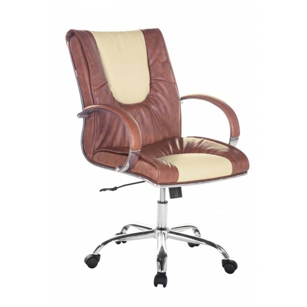 Ghế Trưởng Phòng Tay Ốp Da Pu Chân Thép Mạ Cao Cấp IBIE OC337GN - Nâu