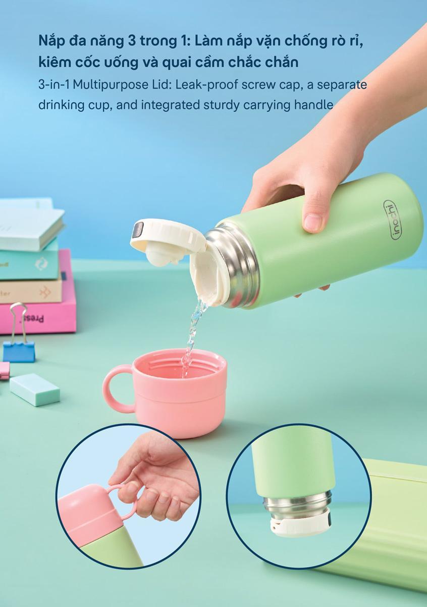Bình Giữ Nhiệt Fuji Jolly 450 ml - Inochi KNK.BFJL.0450 - Màu Xanh Cốm, Trắng