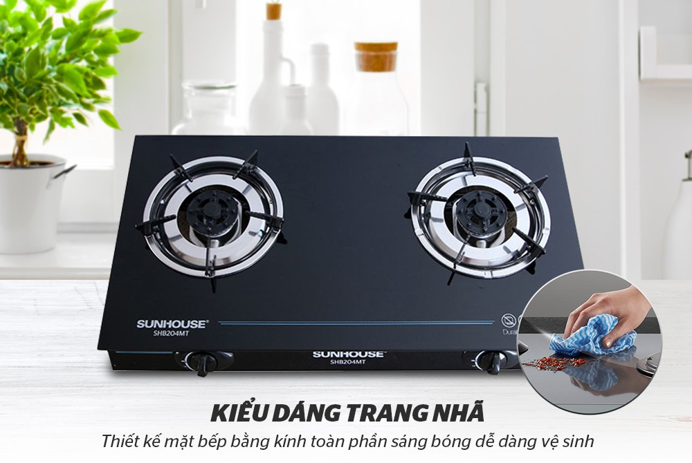 Bếp gas dương kính SUNHOUSE SHB204MT - Hàng chính hãng