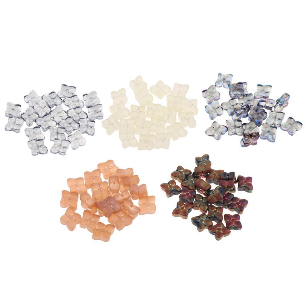 Beading Czech Glass Beads- 10mm Butterfly Beads Loose for DIY Bracelets,Necklaces,Earrings, Hair Accessories and Jewelry Making Pack of 20 Pieces