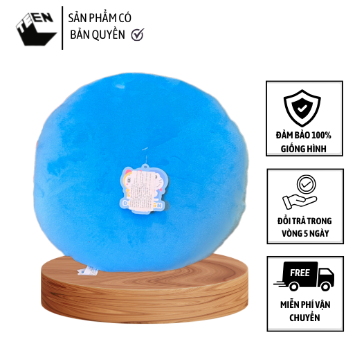 Gối Ôm Mặt Doraemon, gối ôm Sofa, Hình Mặt Doraemon Dễ Thương 33cm, Vải Cao Cấp Mềm Mịn - Sản Phẩm Có Bản Quyền, Phân Phối Bởi Teenbox