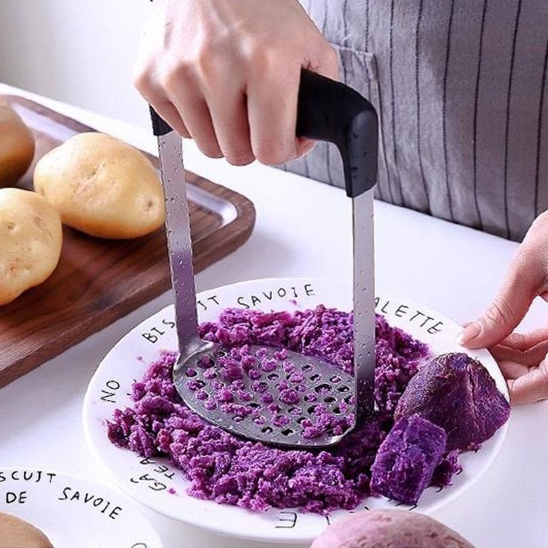 Dụng cụ nghiền khoai tây, rau củ, trái cây bằng thép không gỉ dùng cho nhà bếp x 1 cái