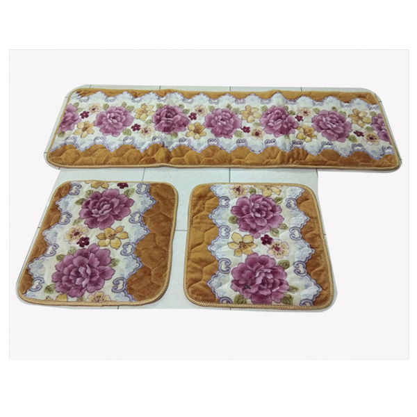 Bộ thảm lót ghế salong phòng khách 3 miếng loại 2 lớp, dày 1,5cm