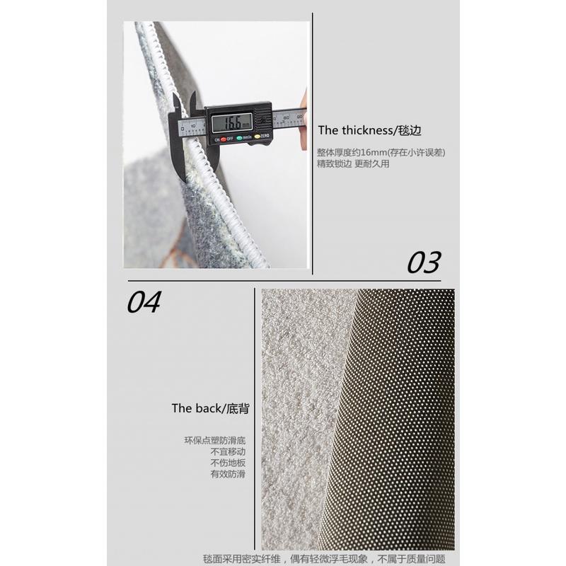 Thảm Cashmere Trải Sàn Phong Cách Đơn Giản Hiện Đại Cho Phòng Khách/ Phòng Ngủ