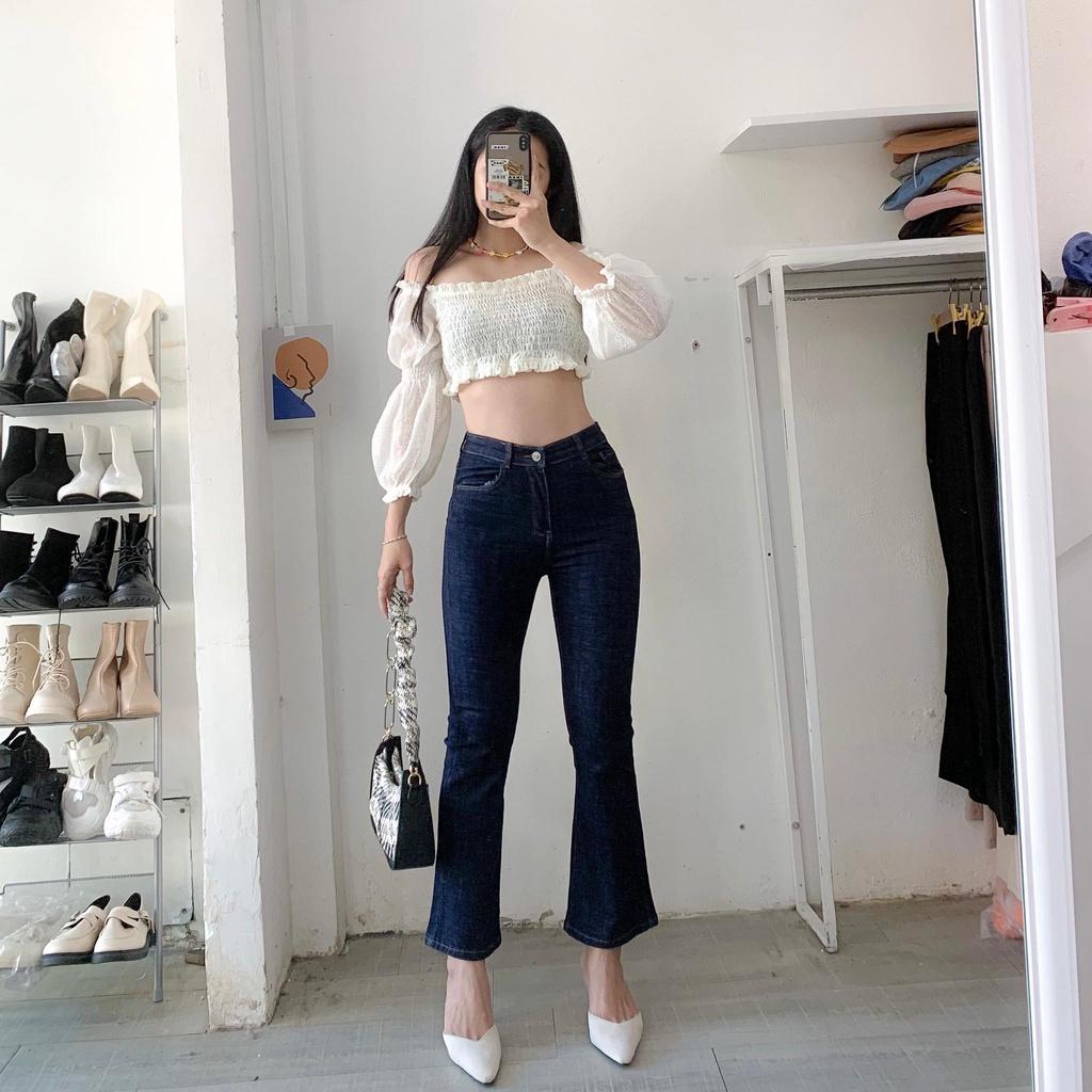 Áo croptop bo thun