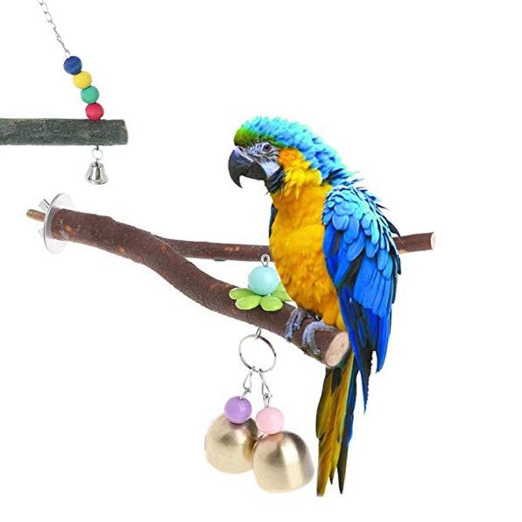 3# Branch Stand Perch Parrot Parakeet Bird Toy Cage Wood Training Perches 2x