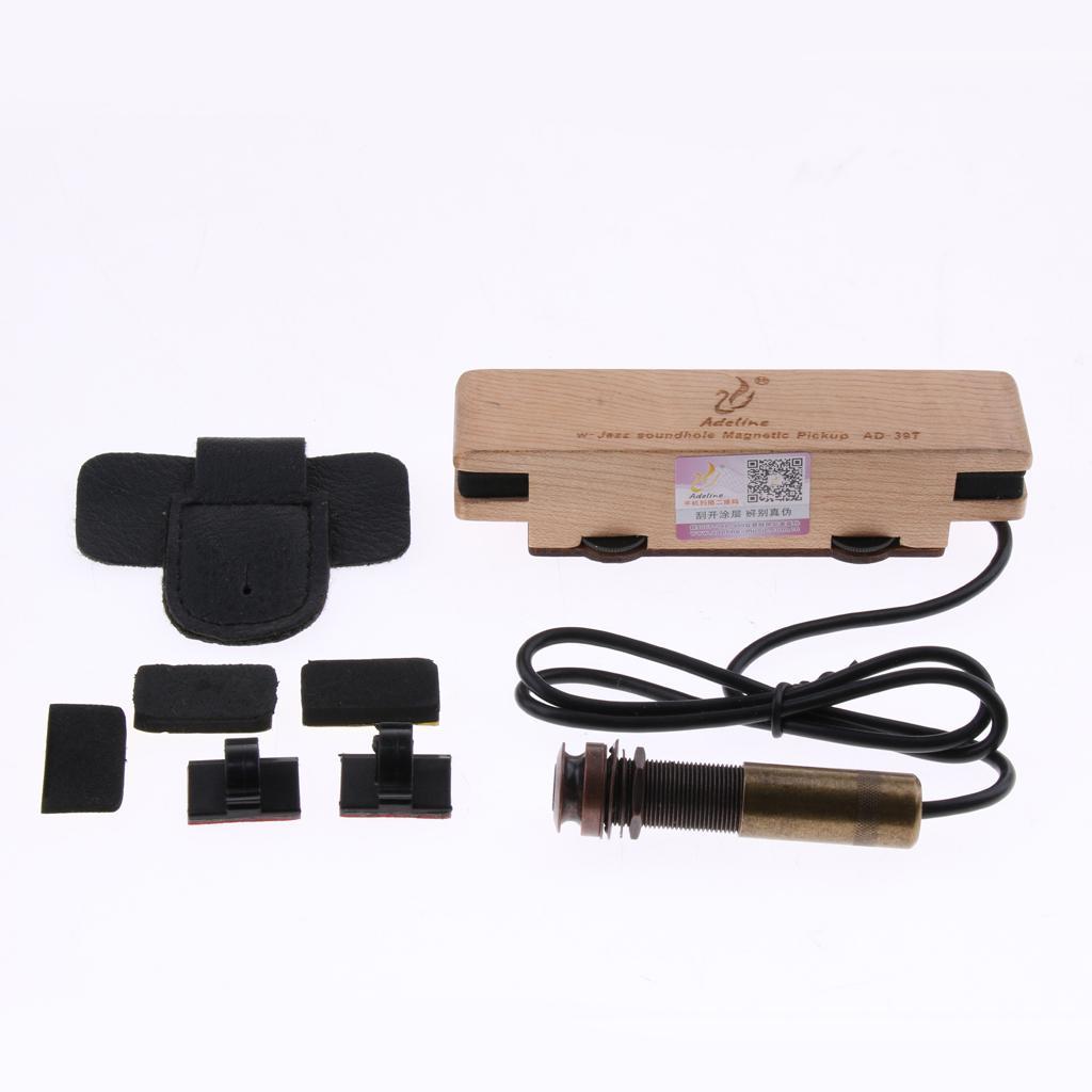 Ukulele Guitar Sound Hole Pickup EQ Equalizer Bass/ 2-Band Tuner