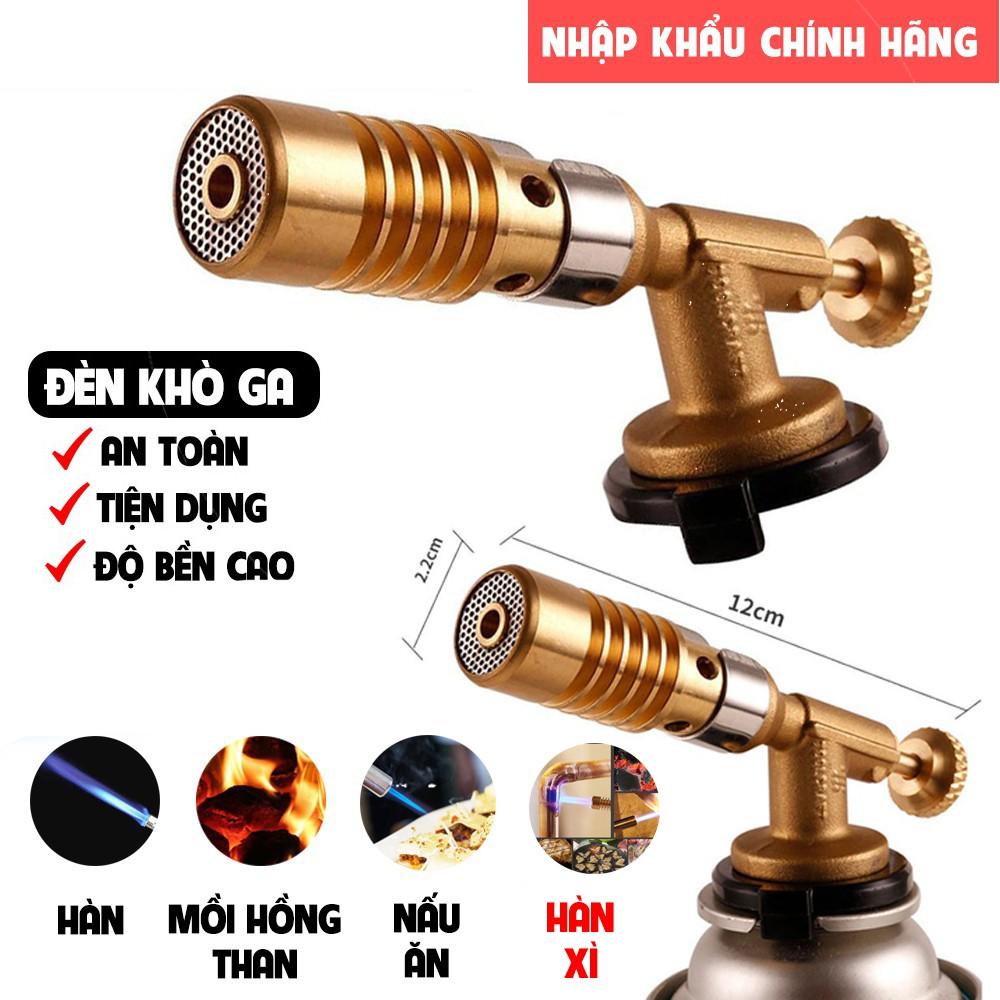 Đèn khò gas mini bằng đồng 100% nguyên khối, , có vòng điều chỉnh oxy, nhiệt độ đầu khò 1500 độ C