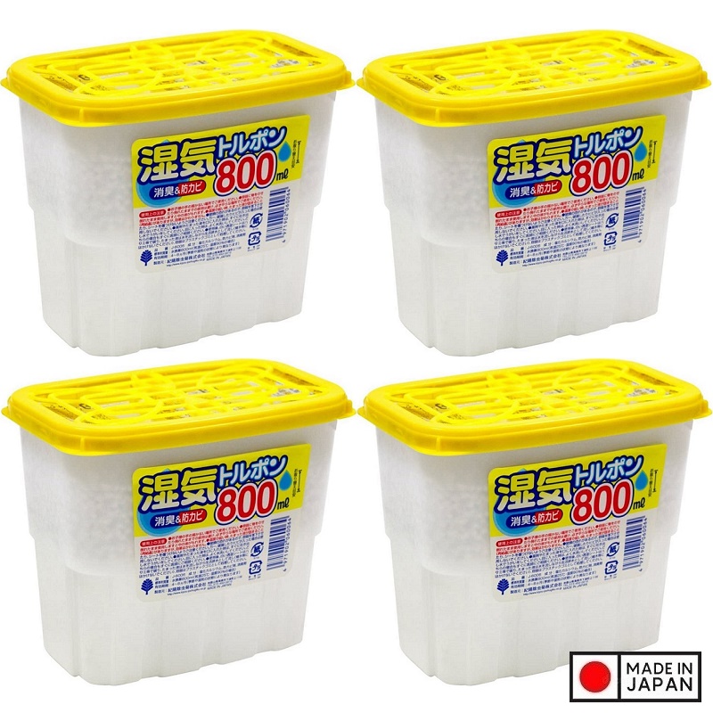 Combo 4 hộp hút ẩm 800ml nội địa Nhật Bản