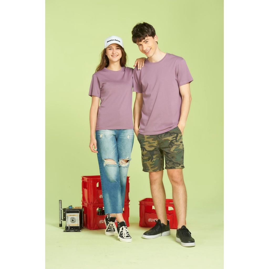 Áo thun trơn cotton 100% màu Grape Violet no19 phom ASIA Châu Á Trẻ Local Brand
