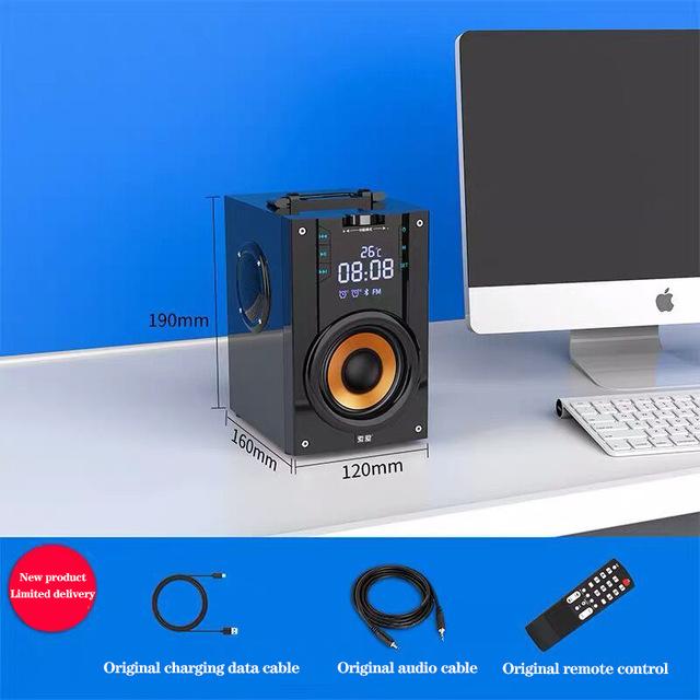 SOAIY Công suất lớn hơn Loa Bluetooth Cột di động Loa ngoài trời Loa siêu trầm Loa vi tính của Trung tâm âm nhạc có điều khiển từ xa Màu sắc: Đen