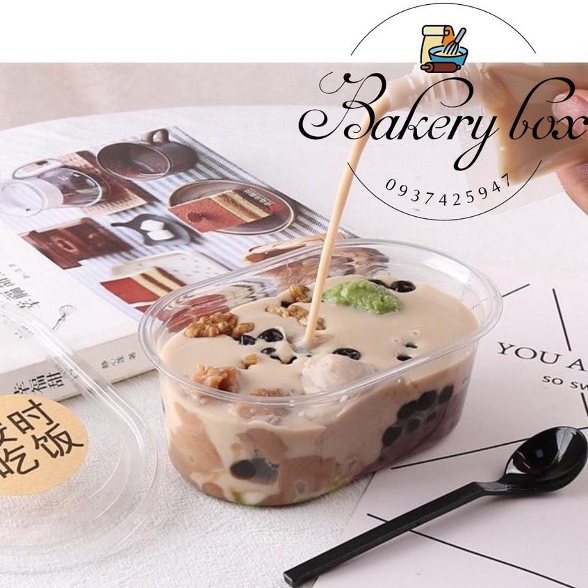 50 Hộp Oval 650ml Đựng Tiramisu - Panna Cotta - HT-700