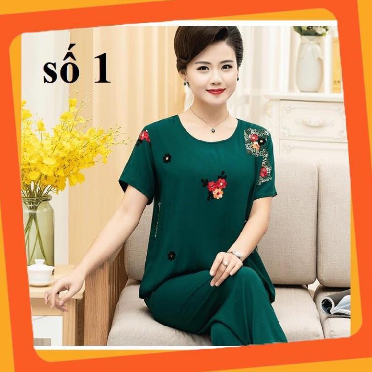 Bộ đồ mặc nhà cho mẹ_hàng sẵn ( Hoa THuy Tien)