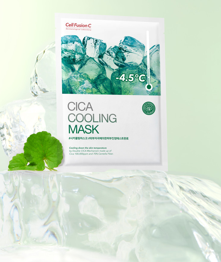 Mặt Nạ Làm Mát, Cấp Ẩm Và Làm Dịu Da Kháng Viêm Cell Fusion C Cica Cooling Mask (27g x 5 miếng)