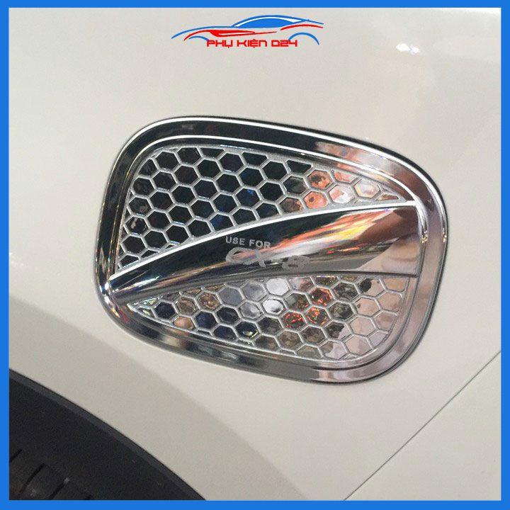 Ốp nắp xăng Mazda CX8 CX-8 2018-2019-2020-2021-2022 mạ crom bảo vệ chống trầy trang trí ô tô