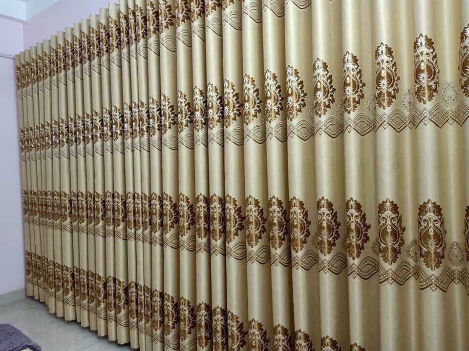 RÈM CẢN NẮNG LOẠI DÀI HOA VĂN VƯƠNG MIỆN RỘNG 3m7, rộng 4m4, rộng 5m18 cao hết khổ 2m7