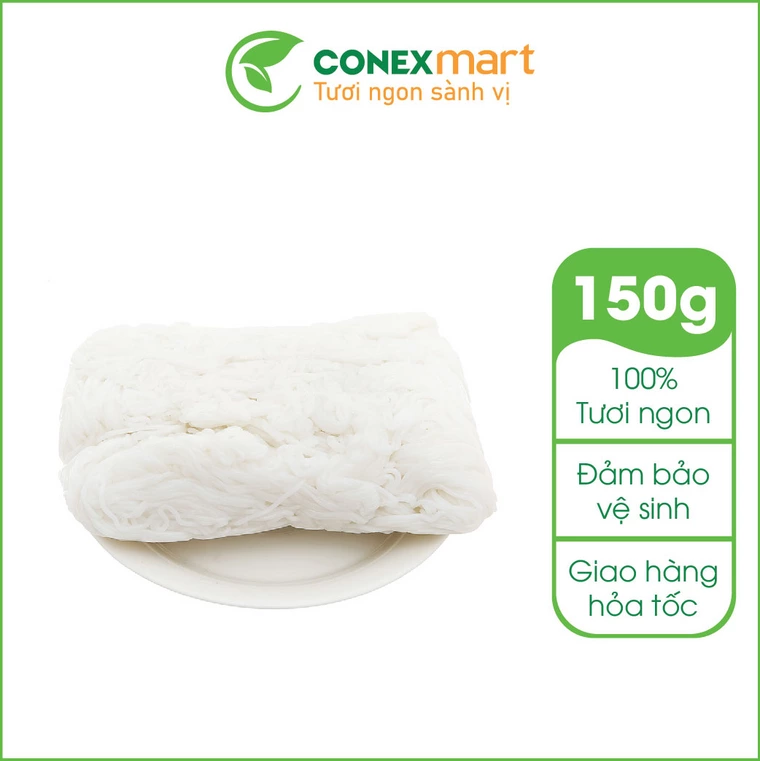 Bún Tươi Sợi Nhỏ Khương Huy - Khay 500Gr