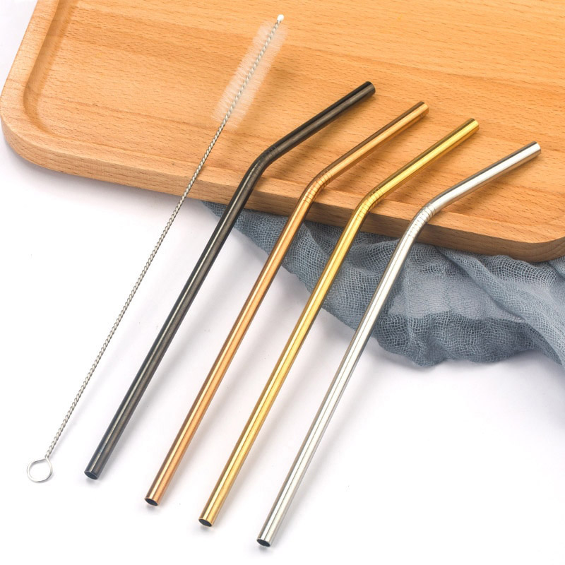 Ống Hút Inox 304 - Nhiều Màu Tùy Chọn, Tặng Cọ Rửa
