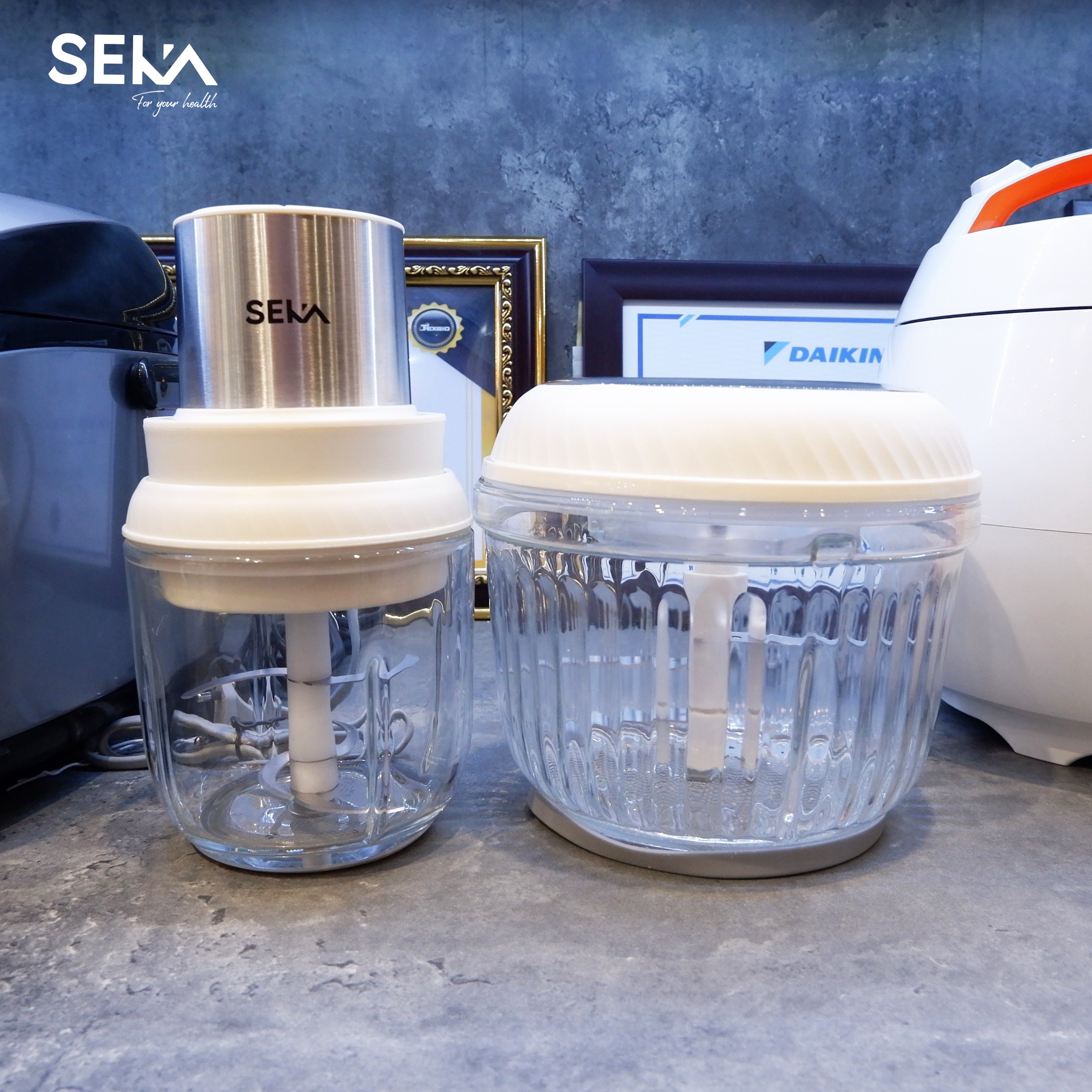 Máy Xay Thịt Thủy Tinh 2 Cối SEKA SK2287 - 1 Cối SK2288 - Xay Thực Phẩm Đa Năng - 500W (Model 2024) - Hàng Chính Hãng