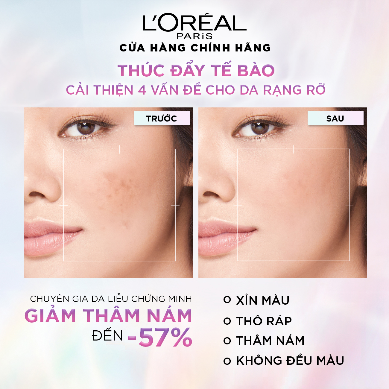 Kem Dưỡng Sáng Da Ban Ngày L'Oreal Paris Glycolic - Bright Glowing Cream Day - SPF 17 50ml