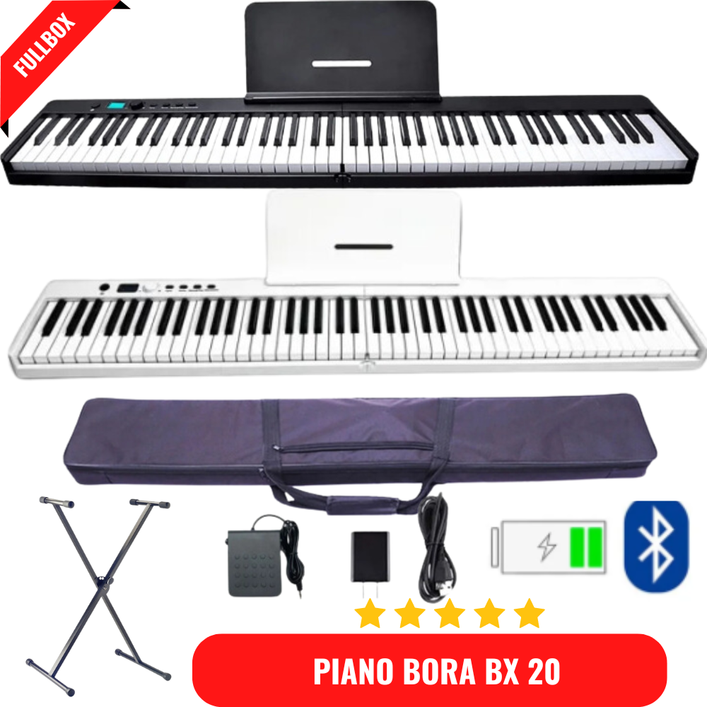 Đàn Piano Điện Bora BX 20 Gấp Gọn - 88 Phím Nặng Cảm Lực - Kết Nối Bluetooth + Chân Đàn