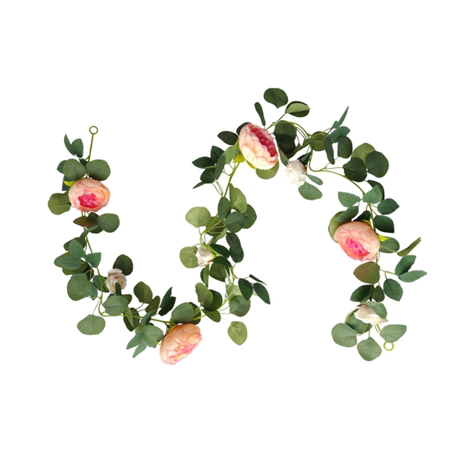 Peony Flowers Vines Fake Peony Vine Floral Garland for Wall Reception Decor
