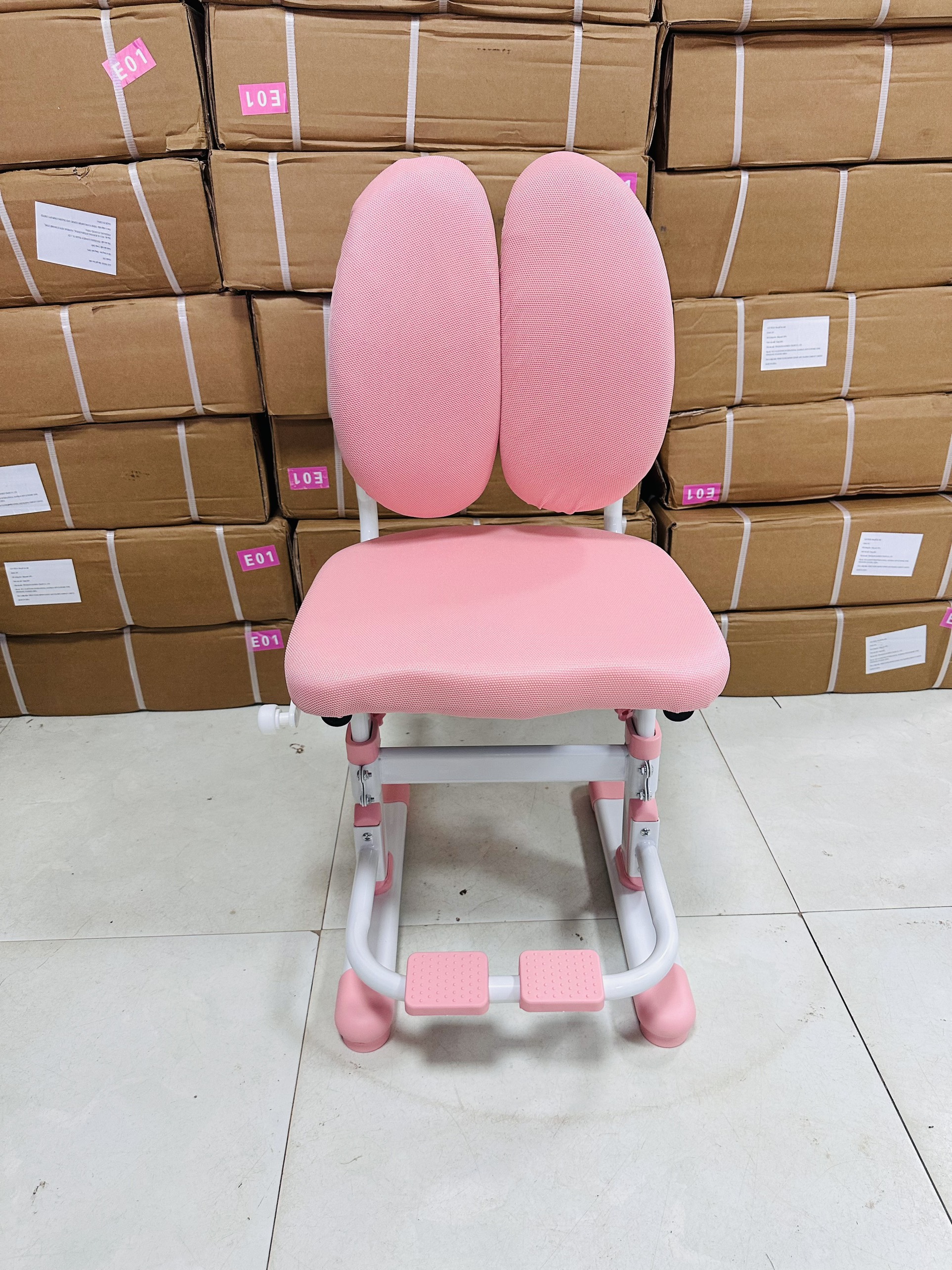 Ghế chống gù trẻ em thông minh G04, ghế điều chỉnh tay quay dễ dàng, kèm bệ để chân cho bé