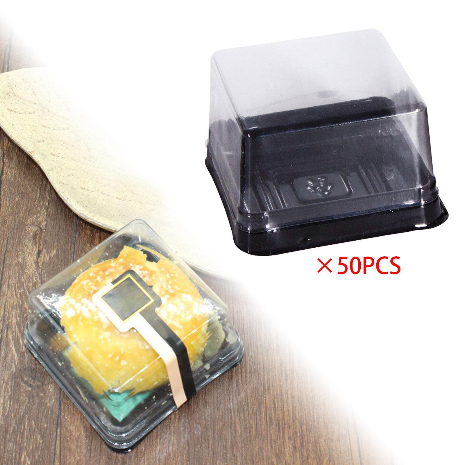 50 Pieces Single Cupcake Carrier Mooncake Box for Birthday Party Pastry Home