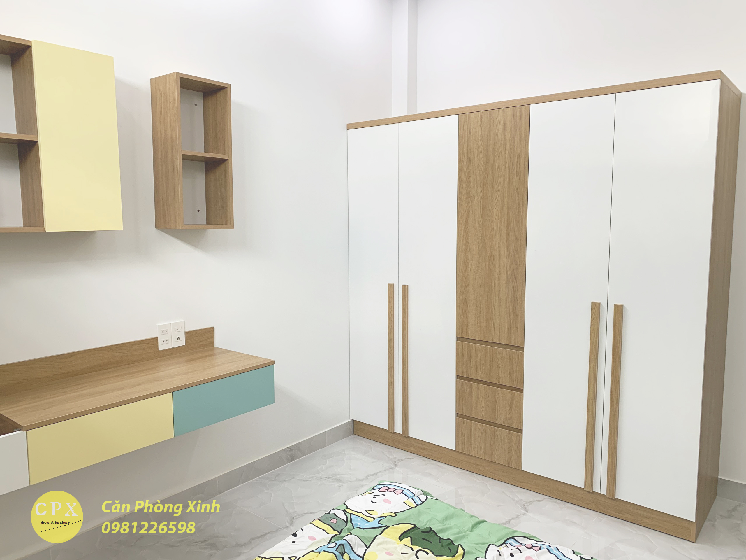 Tủ áo 5 cánh gỗ MDF CPX-T18