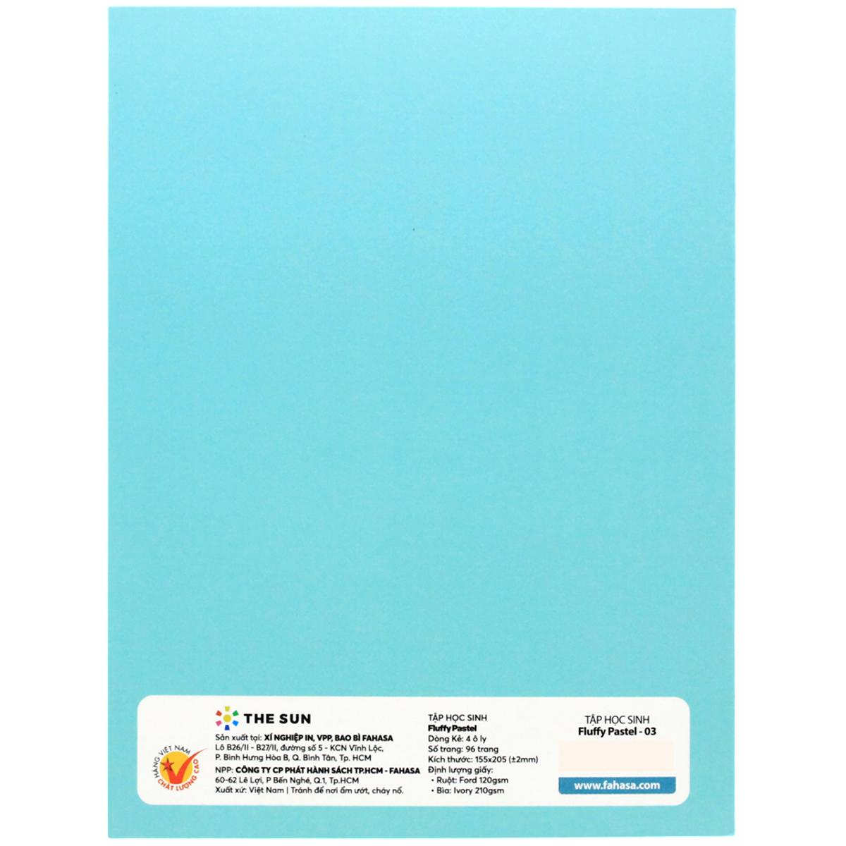 Tập Học Sinh Fluffy Pastel - 4 Ôly - 96 Trang 120gsm - The Sun (Mẫu Bìa Giao Ngẫu Nhiên)