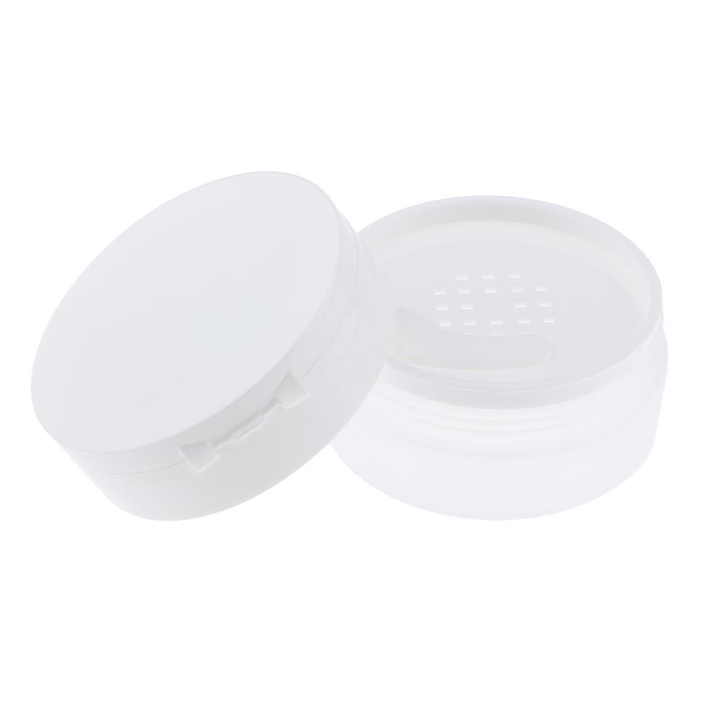 50g 80g Empty Bottle For Cosmetic Loose Powder Jar Case Makeup Pot w/ Mirror