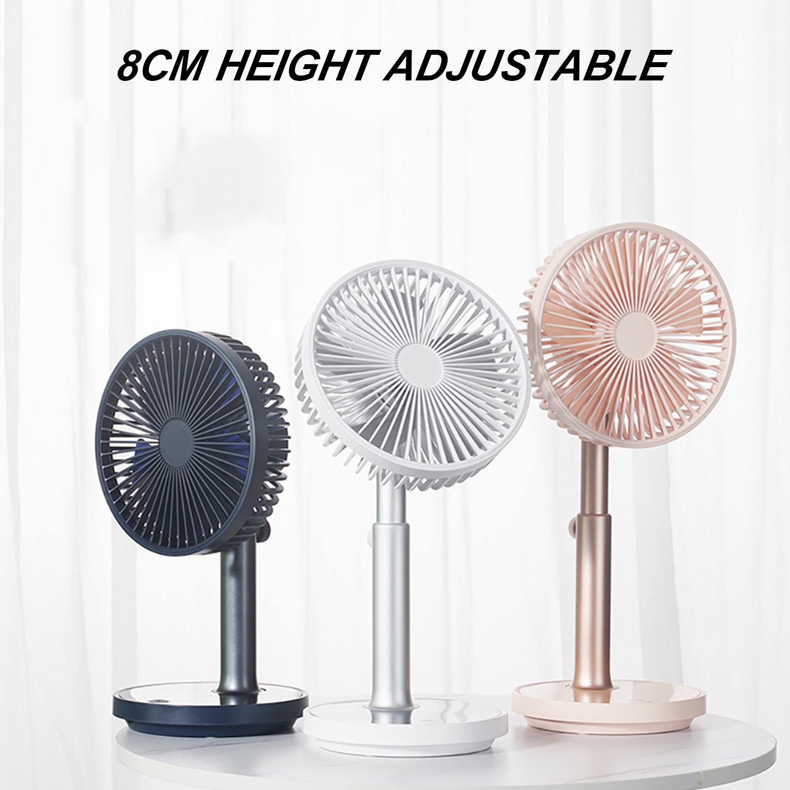 Quạt để bàn với ánh sáng ban đêm có thể điều chỉnh độ cao, quạt 4 tốc độ