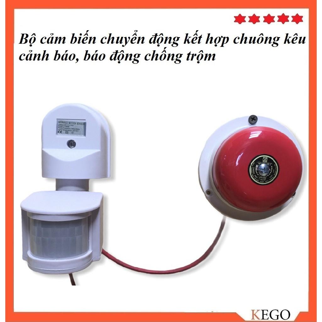 Thiết bị chống trộm, chuông báo động cảnh báo ( giá cả bộ bao gồm cảm biến. chuông và phụ kiện lắp ) mua về chỉ việc lắp