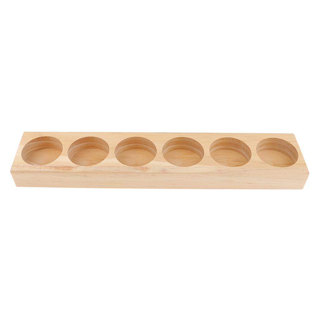 Essential Oil Storage Case Display Stand Oil Wood Rack Holder Tray